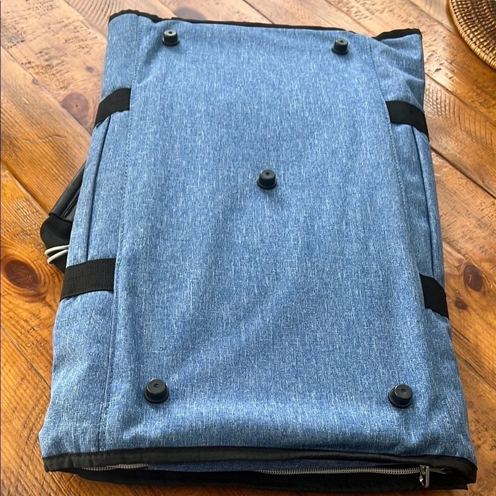 New Blue Garment Bag + Satchel by Biaggi. Garment bag + satchel.
